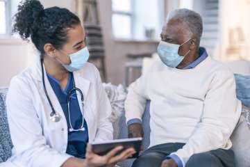 Doctor and patient discussing treatments
