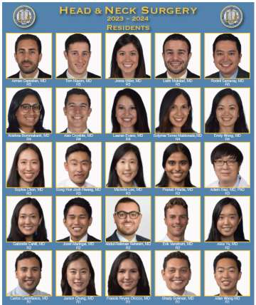 Head and Neck Surgery Residents 2023-2024