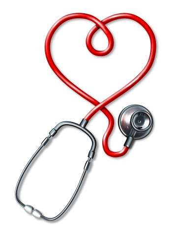 Heart made out of stethoscope cord