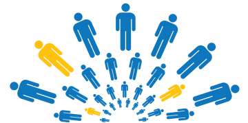 Half dome of people figures