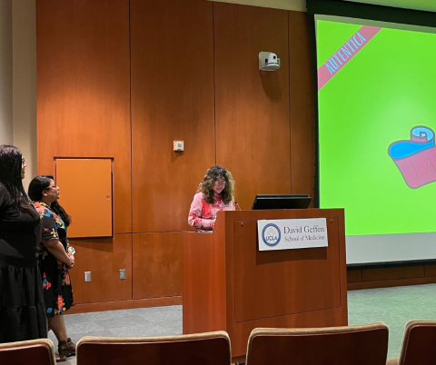 Nydia Flores, Carla Gonzalez, and Olivia Vallejo present at CNS year-end recap 