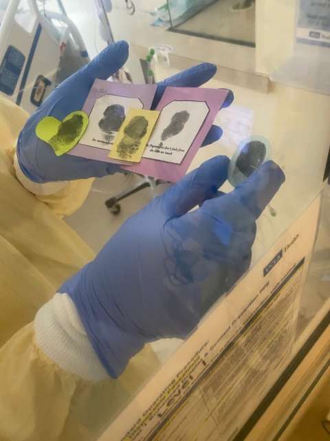 Fingerprint keepsakes provided to families of COVID-19 patients