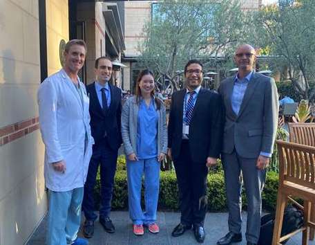 Top 3 winners of the annual Radiology Research Day along with the Radiology Vice Chairs of Research