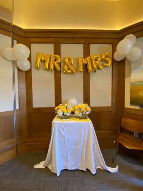 A wedding in the hospital chapel