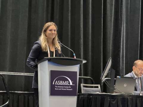 Michaela Juels prseenting at the ASBMR Conference