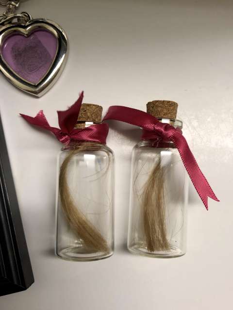 Vials of hair