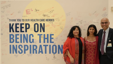 Simran Ovalekar, Christina Lopez, and Dr. Rastogi at South Asian Cultural Night