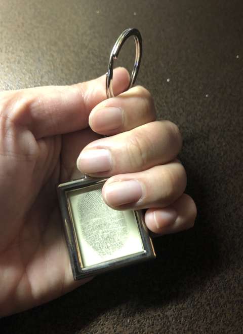 A fingerprint keychain