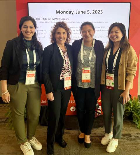 Fellowship Director Joanna Schaenman with previous UCLA TID Fellows at the American Transplant Congress