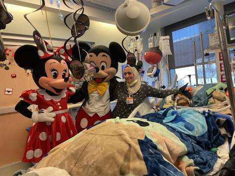 Mickey and Minnie Mouse