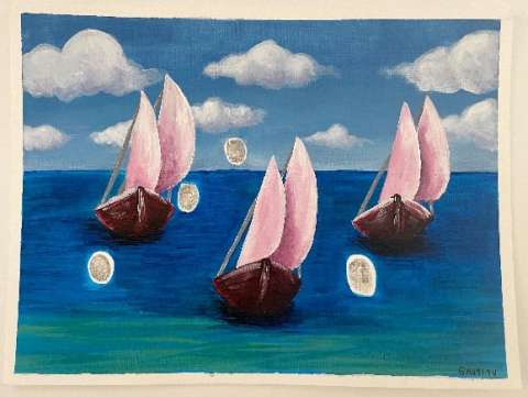Painting of boats
