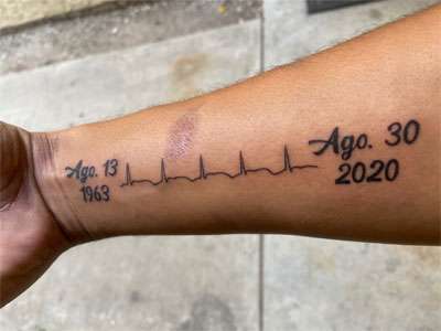RR 4ICU: Keeping their mother close with tattoos of her EKG (August 2020)