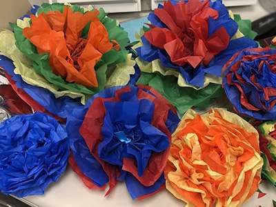 RR 4ICU: Festive Mexican decorations handmade by volunteers and nurses (February 2019)
