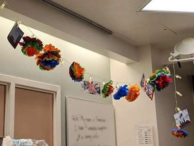 RR 4ICU: Festive Mexican decorations handmade by volunteers and nurses (February 2019)