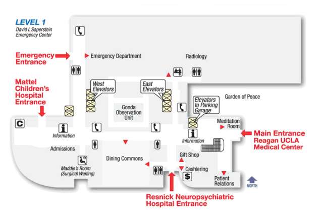 Radiology PICC Westwood RRUMC Map