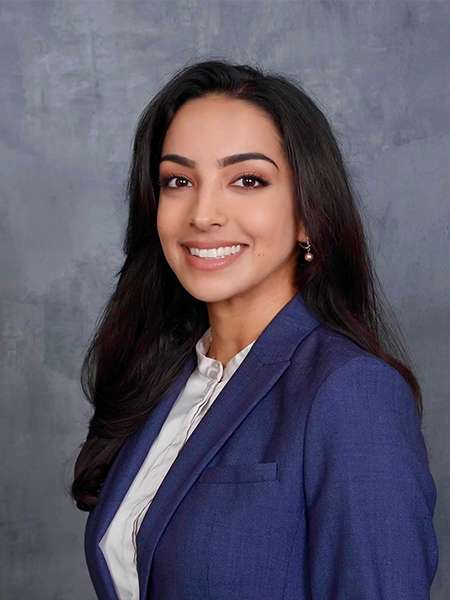 Dr. Sadaf Chaudry in a blue blazer