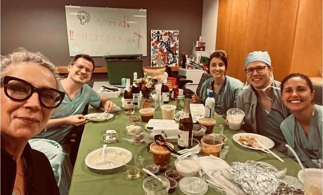 Group photo of Thanksgiving Meal 2023 featuring DAPM staff