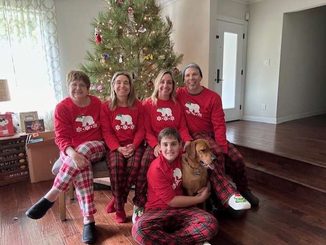 Robert Briel, MSN, CRNA with his family at Christmas