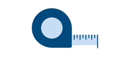 How to Treat a Burn - Tape measure icon