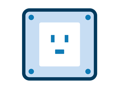 Types of burns - Outlet cover icon