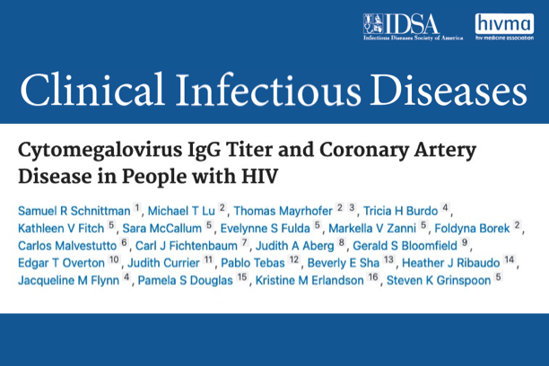 Masthead for article titled, "Cytomegalovirus Immunoglobulin G (IgG) Titer and Coronary Artery Disease in People With Human Immunodeficiency Virus (HIV)"