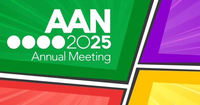 The logo for the AAN 2025 Annual Meeting