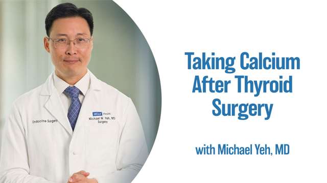 Taking Calcium After Thyroid Surgery.