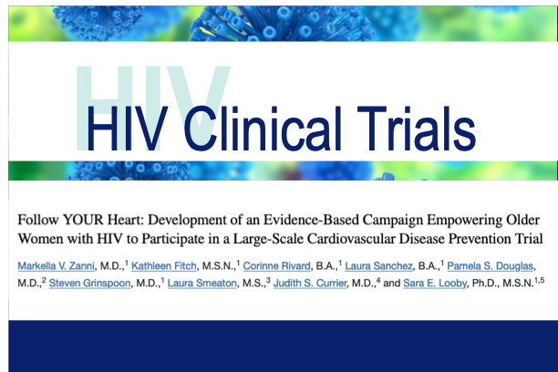Masthead for a research article titled, "Follow YOUR Heart: development of an evidence-based campaign empowering older women with HIV to participate in a large-scale cardiovascular disease prevention trial."