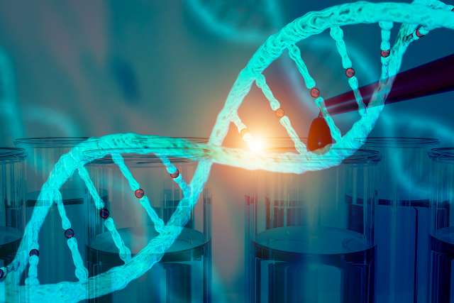 DNA Strands and test tubes