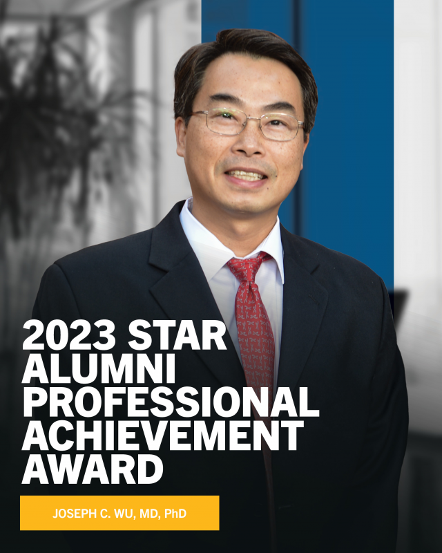 Headshot of Joseph Wu for the 2023 STAR distinguished alumni award
