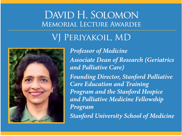 David H. Solomon Memorial Lecture Award for VJ Periyakoil
