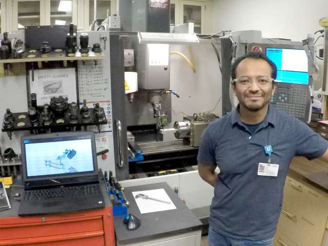 Jose Gomez and CNC Lathe
