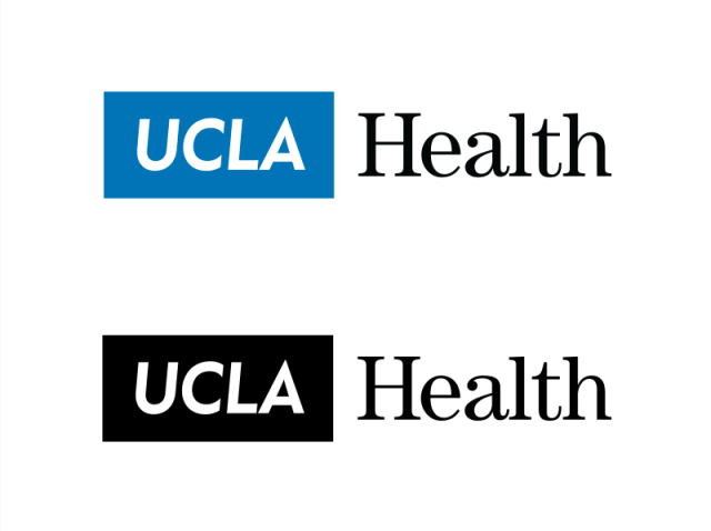 UCLA Health logos blue and black, and black