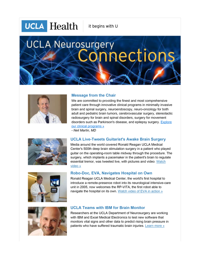 UCLA Neurosurgery Connections - Volume 1