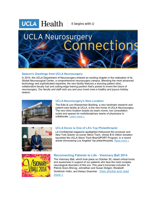UCLA Neurosurgery Connections - Volume 11