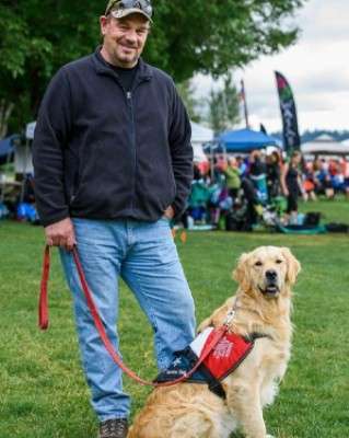 man with dog