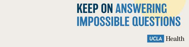 Linkedin Banner that says "Keep on answering impossible questions" with the UCLAH logo