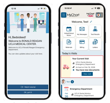 UCLA Health mobile app view