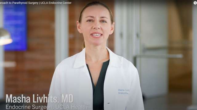 Dr. Masha Livhits talks about approaches to parathyroid surgery.