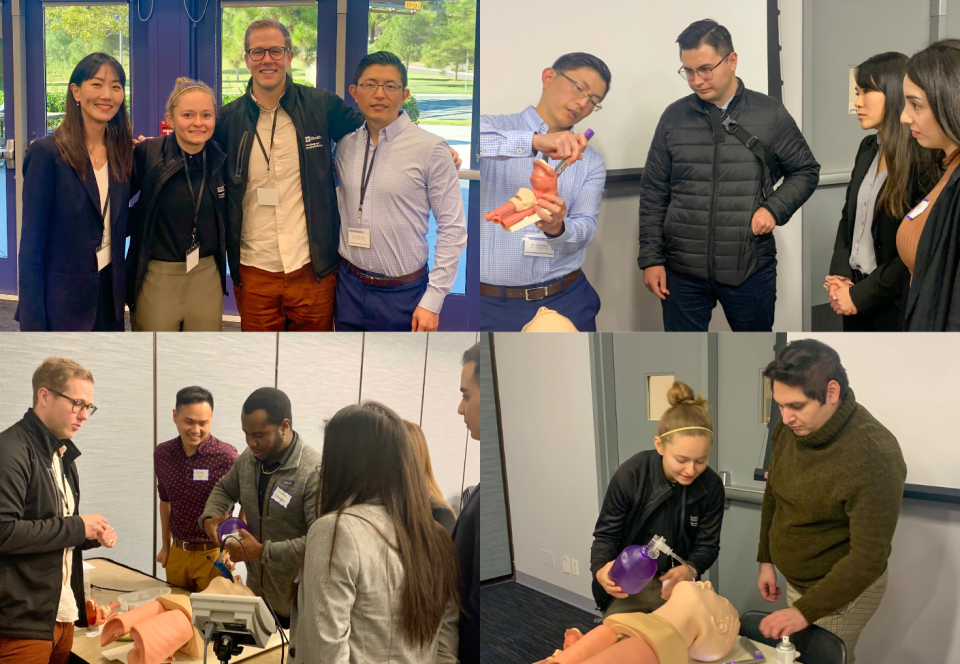 Drs. Moon, Zywicki, Barker, and Shin presenting at the California Anesthesiology Medical Student Symposium 2022.