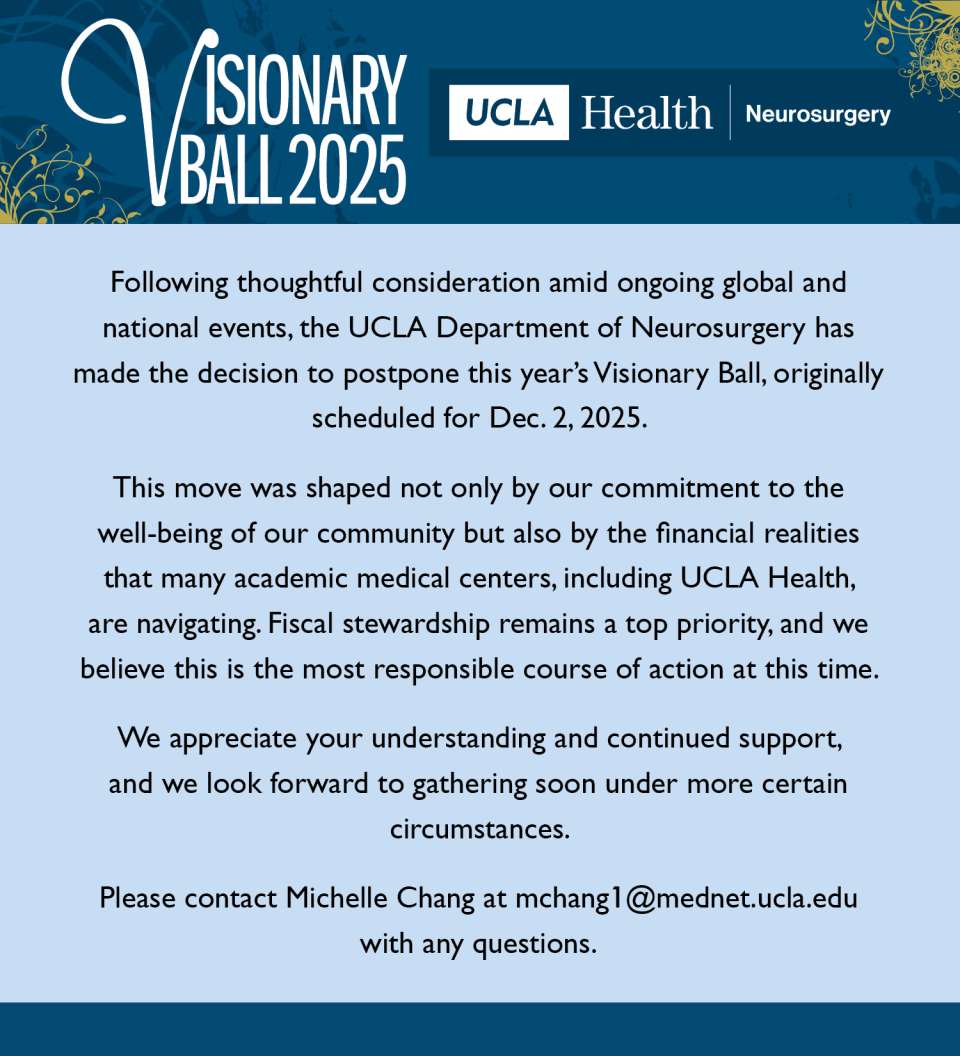 Message about the Visionary Ball 2025 being postponed.