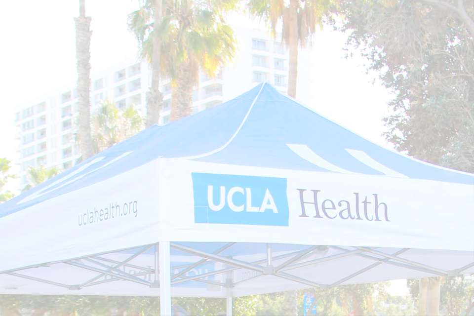 Tent with UCLA Health Logo