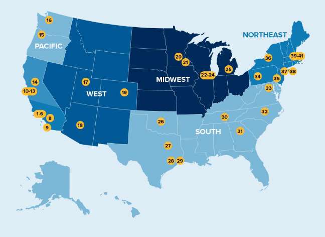 vector illustration of a U.S. Map