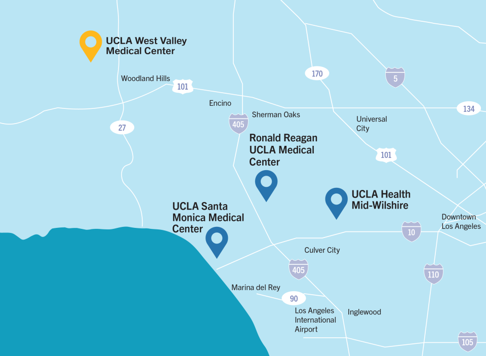 UCLA West Valley Medical Center area map