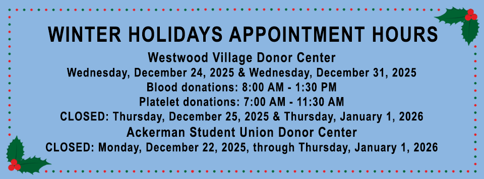 Winter Holidays Appointment Hours