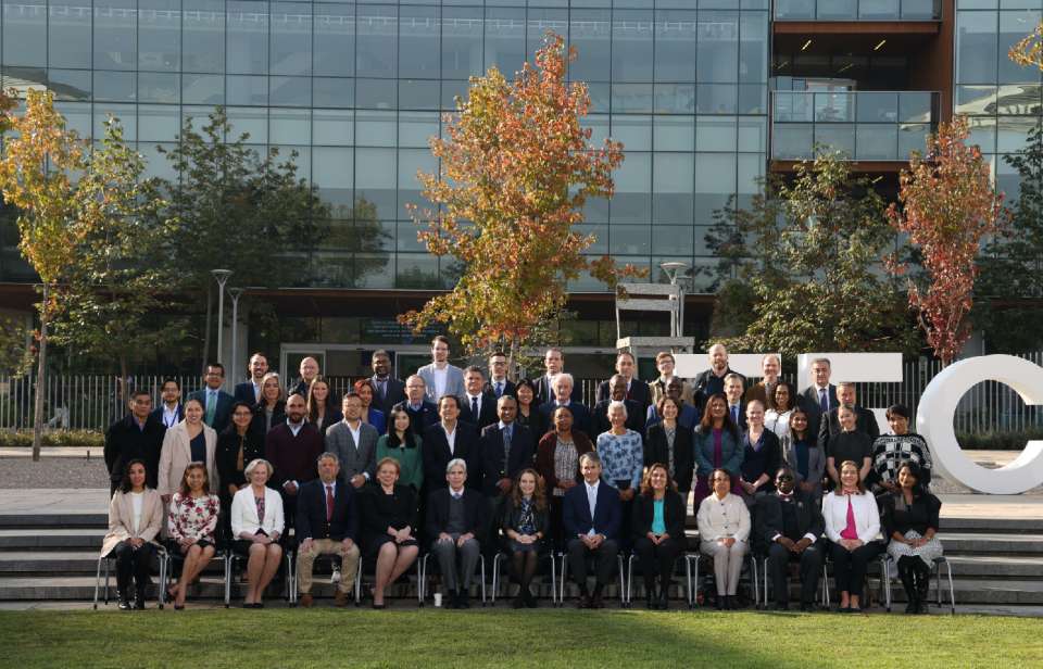 Lancet Commission on Cancer and Health Systems team members standing outside together