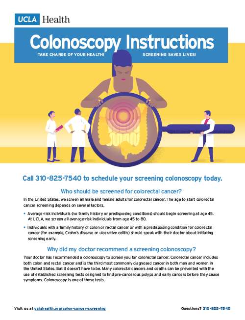 Preparing for Colonoscopy Colorectal Cancer Screening UCLA Health