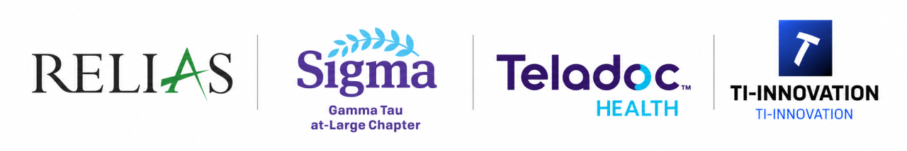 Conference sponsor logos Relias, Sigma, Teladoc, TI-Innovation