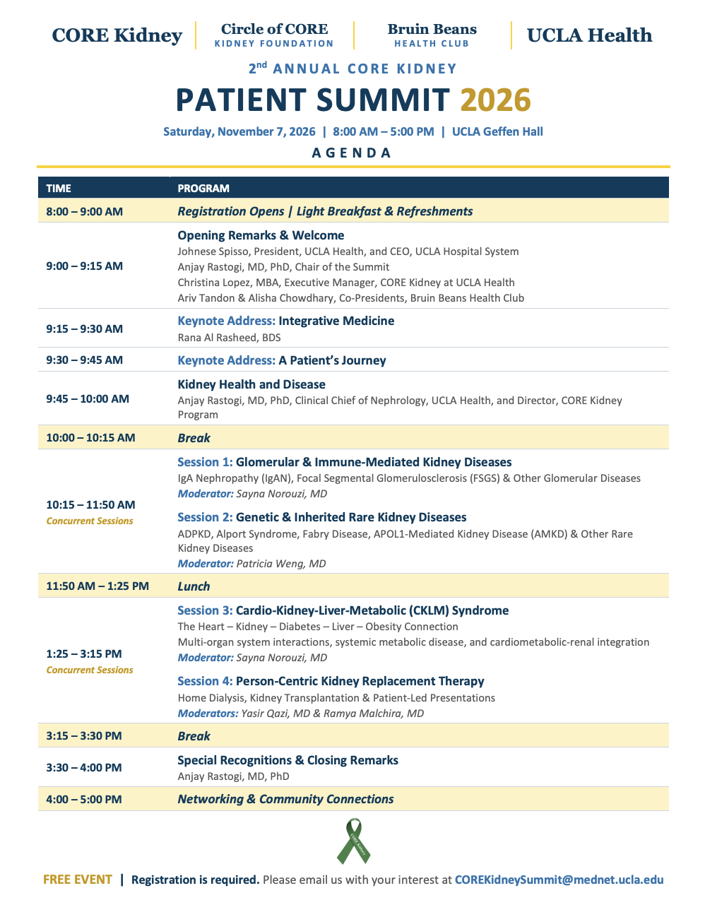 Patient Summit Agenda