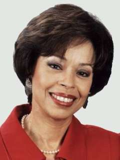  A headshot of Dr. Gail Wyatt, a smiling Black woman with short dark hair, wearing a red top and a pearl necklace.